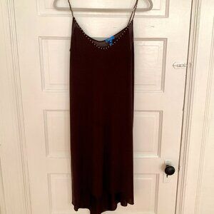 Vintage Escada Sport Brown Silk Beach Dress, Size M